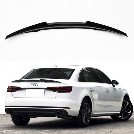 Aleron Audi A4 B9 sedan 2016 - 2020 negro brillo spoiler
