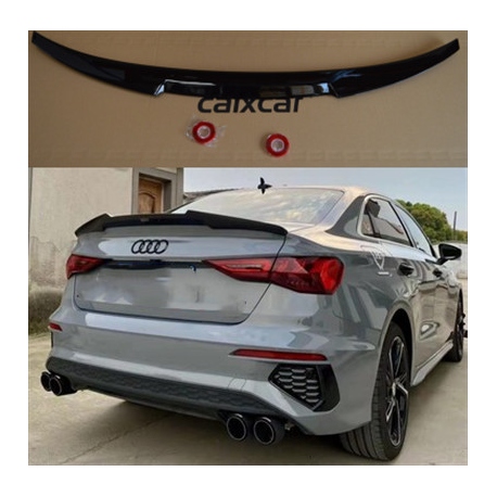 ALERÓN TRASERO AUDI A3 8Y SEDÁN NEGRO BRILLO 2020-